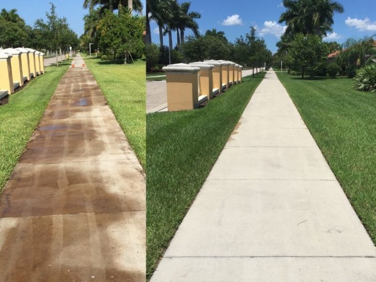 Before & After Sidewalk Cleaning